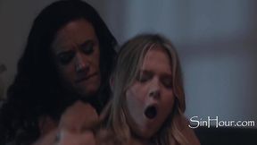 Young GF catches boyfriend cheating on stepmom with oral