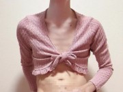 【Jp femboy KEN】女装オナニーで射精！精子はペロペロ飲みました♪