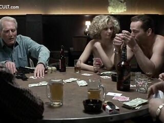 Bare Celebrities in Disrobe Poker Scenes