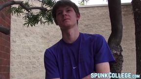 Young latino gay blows twink while teased with grinding