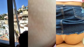 sai de sainha sem calcinha, encontrei um safado no elevador e ele arrombou meu cu e me deu banho de leite.