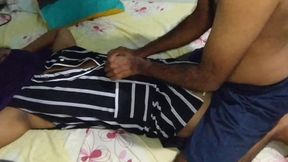 Sri Lankan Husband Massage Wife Body and Breast and Out Door Squiriting