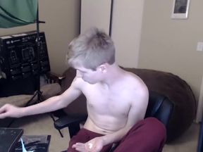 Horny male in amazing blonde, amateur homo sex movie