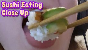ASMR - Closeup Giantess Eating her Sushi