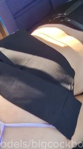 Picked up a slutty trance passenger with a big cock on the highway and fucked her. hot cruise   Clip 2