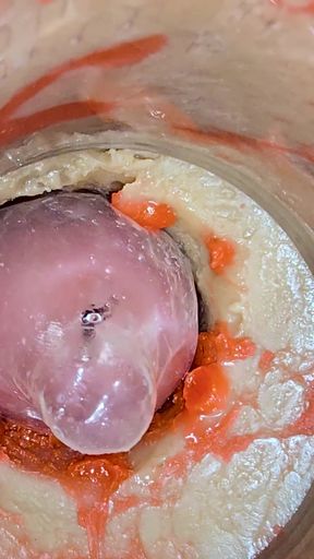 Unforgettable moment from &quot;The camera 4k inside the deep pussy records a huge ejaculation with a stuck condom&quot;