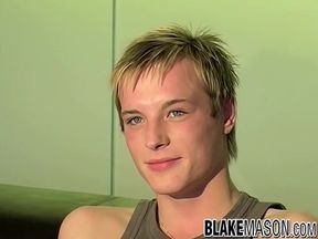 British twink does an interview and masturbates solo