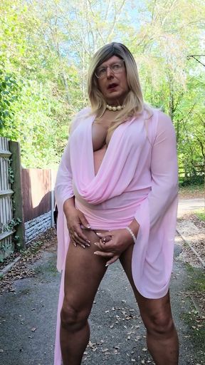 Sexy Crossdresser kellycd2022 in my sexy pink outfit and heels   Clip 2