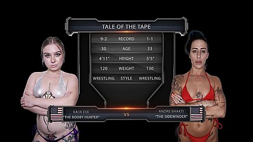 Andre Shakti vs Kaiia Eve Female Wrestling