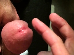 Close up jerk off with spurting cumshot