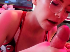 Fetish POV blowjob and handjob from horny slut