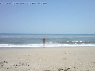 Shiny royal blue belt on the beach