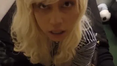 I'm Fucking A Crossdresser's Mouth And Big Ass From The Perspective Of A Blond