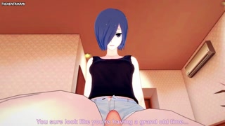 Touka Kirishima from Tokyo Ghoul Gives You A Footjob Hentai POV
