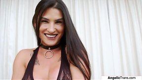 Chesty latino trans aline garcia masturbates off
