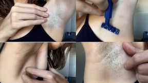 Hairy armpit JOI with worship and shaving