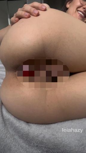 Uni Slut Stuffs Her Ass