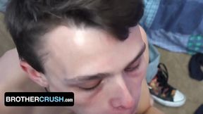 Austin Xanders Gets Big Stepbro Throated Raw Fucked Until Choked