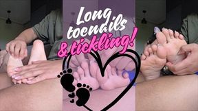 Mobile video, Slave said: Is hard to handle long nails...SWITCHING ROLES TO PROVE IT! He tickles my feet and long toenails with his long nails!