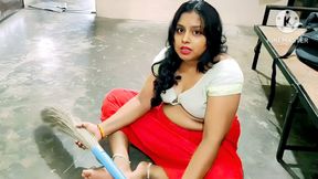 Desi maid was fucked by her horny owner when he was alone at home