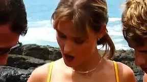 Nikki Montana Has a DP with Two Guys She Just Gave a Blowjob To