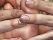 Oily toes, hairy dude.  ASMR massage