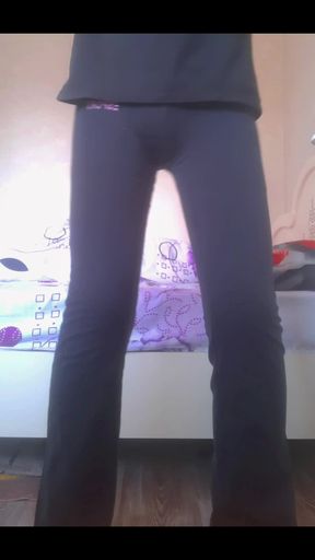 Dance cameltoe pants.