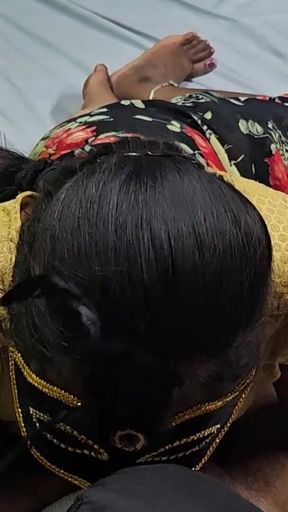 Shy Tamil Housewife Doing Hot Blowjob to His Husband Friend