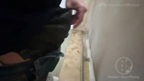 Peeking, Peeing, Flashing, Teasing at Public Urinal