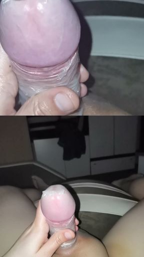 Loud Moaning Cum In A Condom After I Caught My Bestie Taking A Shower   Clip 2