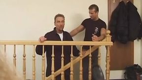 German blonde seductress pleasuring two eager dicks