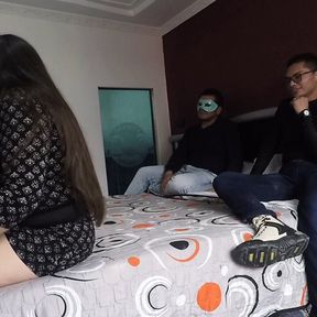 Latin Slut Swinger Wives Fuck Two Strangers And Drink Their Milk For Some Money