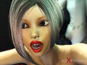 Mad lab 2075. Sex android futa fucks hard a horny woman in cuffs