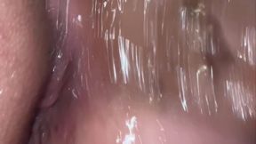 All the squirting pussy POV you could want , covering husband in pussy juices