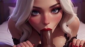 Amazing AI video with a stunning hot blonde milf sucking BBC like a pro
