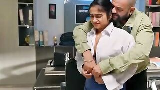 Busty Secretary's Office Roleplay - Naughty college girl Fucked by Her Older Male Teacher