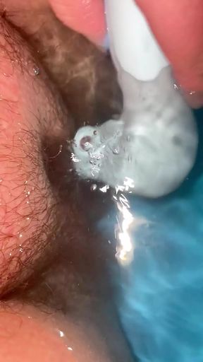 Toy in Bath Leads to Moaning Orgasm