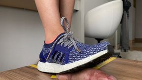 Adidas ultra boost blue shoejob with Cumshot
