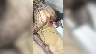 Creaming on a monstrous fuck stick