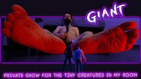 Tiny Voyeurs, a Shameless Giant | Full HD 1080p | Goantess - Male Feet - Handjobs