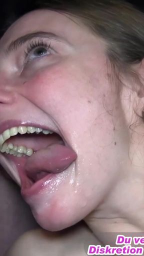 Thrilling moment from &quot;German teen swallows cum and piss in swinger club&quot;