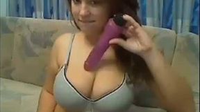 Awesome solo video of hot babe masturbating and taking a dildo in her mouth