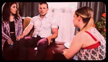 Busty Blonde Counselor Ignites Passion with Husband and Wife