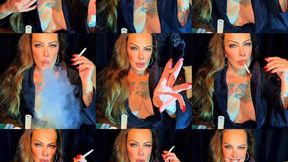 Puffs in your face - Come into my world with Newport Menthol - Audible Inhales and exhales - Close-up