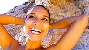 Big Titted Babe With Hairy Pussy Fuck Stranger On Beach With Karmen Diaz