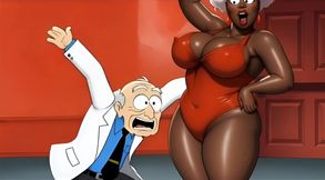Married Cuckold Worships a Big Black Ass. Cartoon