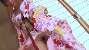 Adorable Kimono Babe with Stunning Curves - Intense Cowgirl Ride Featuring Chiaki Hidaka