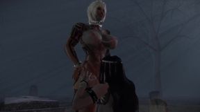 Goth Futa Destroys Girl in 3D DP Deepthroat Hentai