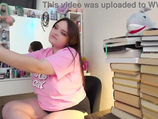Russian actress shoots solo backstage video