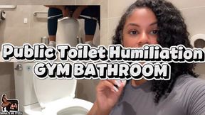 Public toilet humiliation GYM BATHROOM